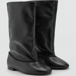 تصویر چکمه و بوت های پاشنه پهن اورجینال منگو MANGO 