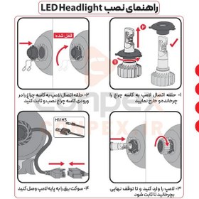 تصویر هدلایت لنزو مدل M20 Pro پایه H4 اورجینال | گـارانتی ( ارسال رایگان ) Lenzo M20 Pro H4