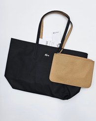 تصویر کیف دستی لاکوست دورو - مشکی خاکی Lacoste double face