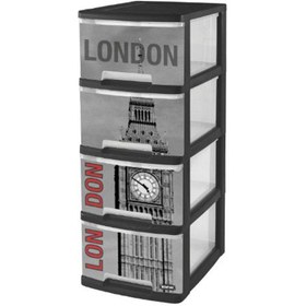 تصویر دراور چهار طبقه کرور (CURVER) مدل London 