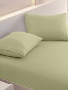 تصویر ملحفه کشدار تشک و روبالش لایکو _ سبز سدری 