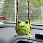 تصویر آویز ماشین بافتنی طرح قورباغه 