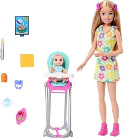 تصویر ست بازی تغذیه نوزاد باربی اسکیپر بیبی‌سیترز برند barbie Barbie Skipper Babysitters Feeding Baby Playset