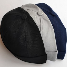 تصویر کلاه لیونی کتان ساده 