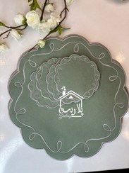 تصویر ست زیربشقابی و زیرلیوانی طرح ریبون 27062 