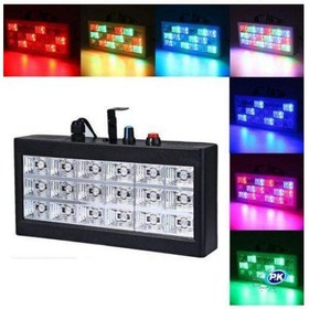 تصویر فلاشر رقص نور 18چراغ مجهز به سنسور صداچراغ رقص نور LED Room Strobe چراغ دیسکویی ثابت طرح پروژکتوری LED Room Strobe 