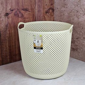 تصویر سبد رخت لیمون طرح بافت گرد کد2138 limon laundry basket 2138