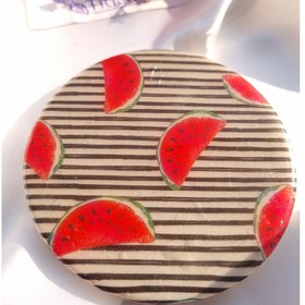 تصویر زیرلیوانی طرح هندونه 