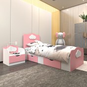 تصویر ست تخت خواب یک نفره اعیان مدل FH764 سایز ۸۰x۱۸۰ سانتی متر 