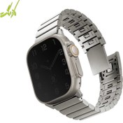 تصویر بند استیل اپل واچ یونیک مدل Strova Mag سایز ۴۴/۴۵/۴۹ 