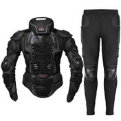 تصویر ست کامل لباس محافظ ورشی - شولدر و شلوار و گردنی ورزشی - موتور سواری و آلپاین و سایر ورزشها 