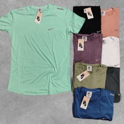 تصویر تیشرت ورزشی نایکی تنفسی مردانه رنگ آبی نفتی سایز ۳XL 