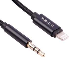 تصویر کابل تبدیل Recci RH02 Lightning To AUX 1m Recci RH02 Lightning To AUX 1m Cable