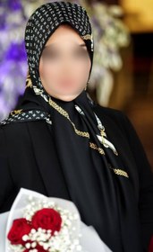 تصویر روسری ابریشم توییل زنانه قواره ۱۴۰ دور دست دوز کد 7513 