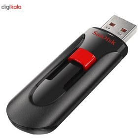 تصویر فلش SanDisk مدل Cruzer Glide CZ60 64GB به صورت عمده فلش مموری 64GB مشکی-قرمز سن دیسک کروزر گلاید 64 گیگ - CZ60