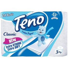 تصویر دستمال توالت تنو مدل Classic بسته 24 عددی Teno Classic Toilet Tissues 24pcs