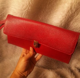 تصویر کیف پول دستی چرم طبیعی 