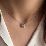 تصویر گردنبند نقره سایز ۴۰ سانتیمتر حروف انگلیسی 