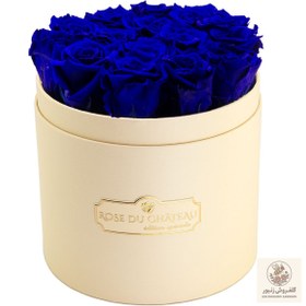 تصویر Blue Eternal Roses in Peach Box | کد: ZNB-1JBA 