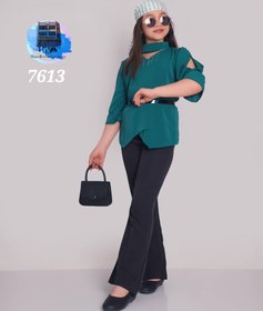 تصویر شومیز مجلسی کمربندهای ۷۶۱۳ size50_70