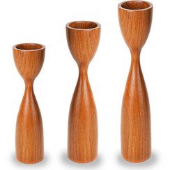 تصویر جا شمعی چوبی ایستاده کد 111 