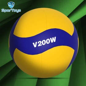 تصویر توپ والیبال چرمی سایز 5 بتا طرح V200W 