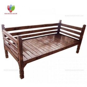 تصویر تخت سنتی چوبی 60*160 کد 267 