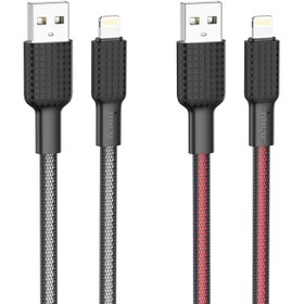 تصویر کابل شارژ هوکو مدل X69 با سری لایتنینگ HOCO X69 Jaeger charging data cable for LIGHTNING