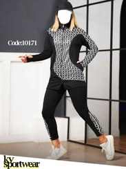 تصویر ست مانتو شلوار فینگردار ورزشی زنانه کد 006 Set of womens sport coat and pants with fingering code 006