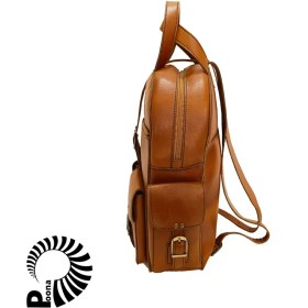 تصویر کوله پشتی چرم مدل کویر قهوه ای 
