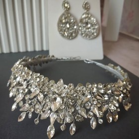 تصویر تاج پرنسسی عروس با مارکیزهای شیشه ای واصل 