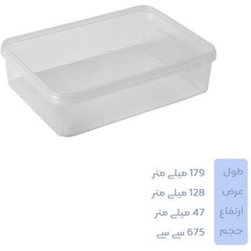 تصویر ظرف مایکروویوی 675 شفاف طب پلاستیک (10 عددی) 