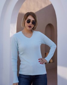 تصویر بلوز یقه هفت - کرم ۲عدد 