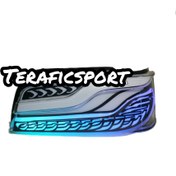 تصویر چراغ عقب 405 سه بعدی طرح BMW گلدار 2 عددی سفید 