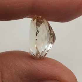 تصویر نگین سیترین برزیلی طبیعی تراش الماس ، مناسب زیورآلات خاص، کدN044 