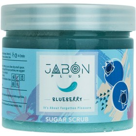 تصویر اسکراب شکری بلوبری 450گرم ژبن پلاس Jabon Plus Blueberry Sugar Scrub 450g