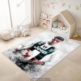 تصویر فرش چاپی فوتبالی پسرانه طرح رونالدو DK-1042 