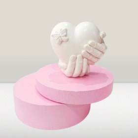 تصویر قالب سیلیکونی مجسمه قلب پروانه‌ای 