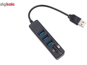 تصویر هاب + رم ریدر Combo 2 in 1 USB Combo 2 in 1 USB Hub + Ram reader