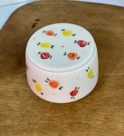 تصویر قندان مدل گل چند رنگ جنس سرامیک 