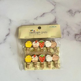 تصویر گیره و ریسه چوبی عکس 