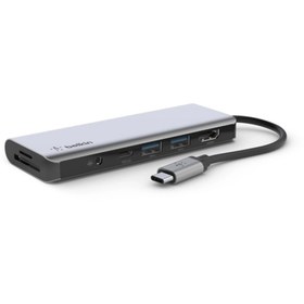 تصویر مبدل چند پورت USB-C یک به هفت بلکین مدل AVC009btSGY 