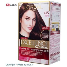 تصویر کیت رنگ مو اکسلنس لورال 4.15 اورجینال ا Excellence Hair color kit loreal Excellence Hair color kit loreal