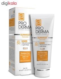 تصویر كرم ضد آفتاب و روشن كننده لك پوست 40 میلی لیتر SPF50 پرودرما Porderma Sunvest Lightening Sunscreen Cream SPF50 40 ml