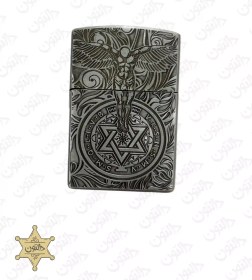 تصویر فندک زیپو طرح ستاره داوود 