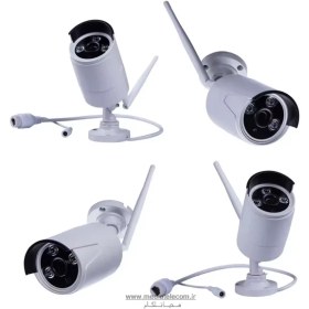 تصویر پک دوربین مداربسته بیسیم 4 دوربین مانیتوردار مدل MX100 Pack of 4 wireless CCTV cameras with MX100 monitor