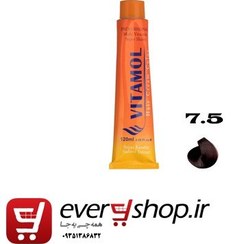 تصویر رنگ مو گیاهی ویتامول سری Mahogany مدل Medium Blonde شماره 7.55 