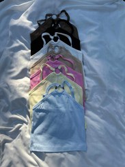 تصویر کراپ تاپ زنانه مدل سینه حلقه طرح لوزی کد04 