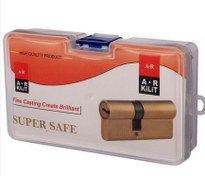 تصویر سیلندر 9 سانت برنجی کلید کارگری ضد سرقت AR دارای 7 کلید کامپیوتری (60*30) سیلندر ۹سانت کلید کارگری AR