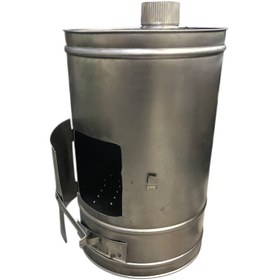 تصویر بخاری هیزمی استوانه ای قطر ۴۰ سانتی متر 